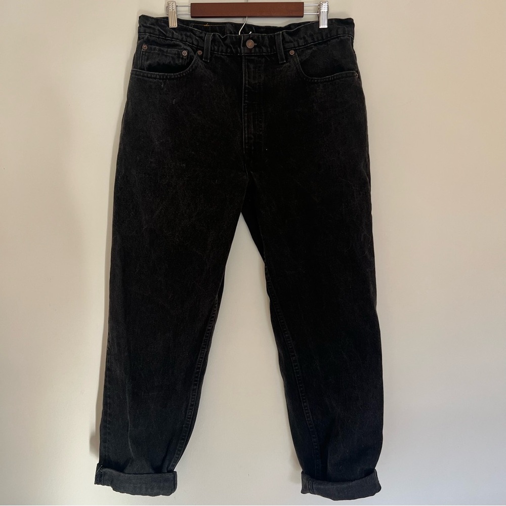 Levi’s 550 Relaxed Fit Tapered Leg Size 38/30 Vintage 90’s Black Denim Jeans